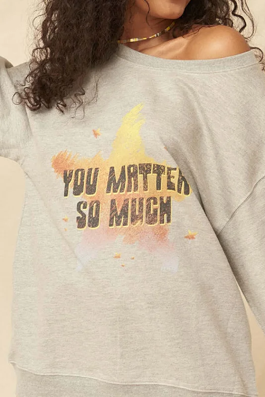 You Matter Vintage-Print Graphic Sweatshirt