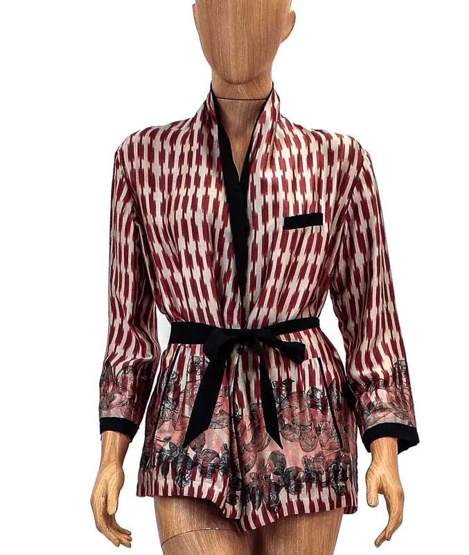 Silk Belted Blazer