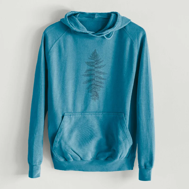 Athyrium filix femina - Lady Fern  - Mid-Weight Unisex Vintage 100% Cotton Hoodie