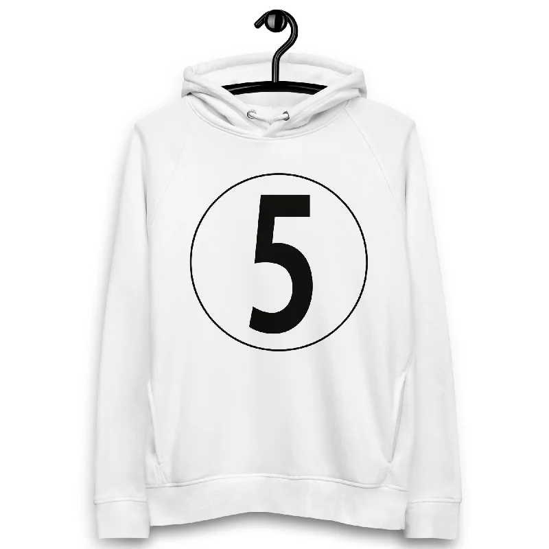 Unisex pullover hoodie: Black on White 5