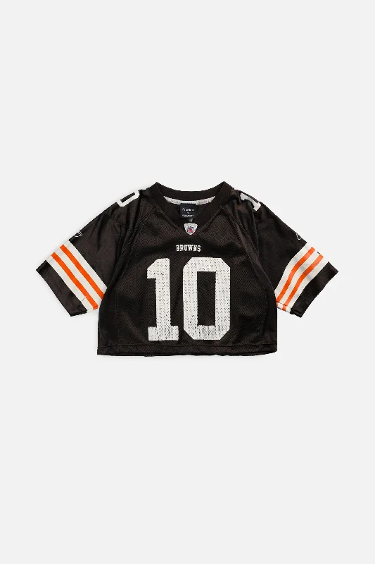 Rework Crop Cleveland Browns NFL Jersey - S