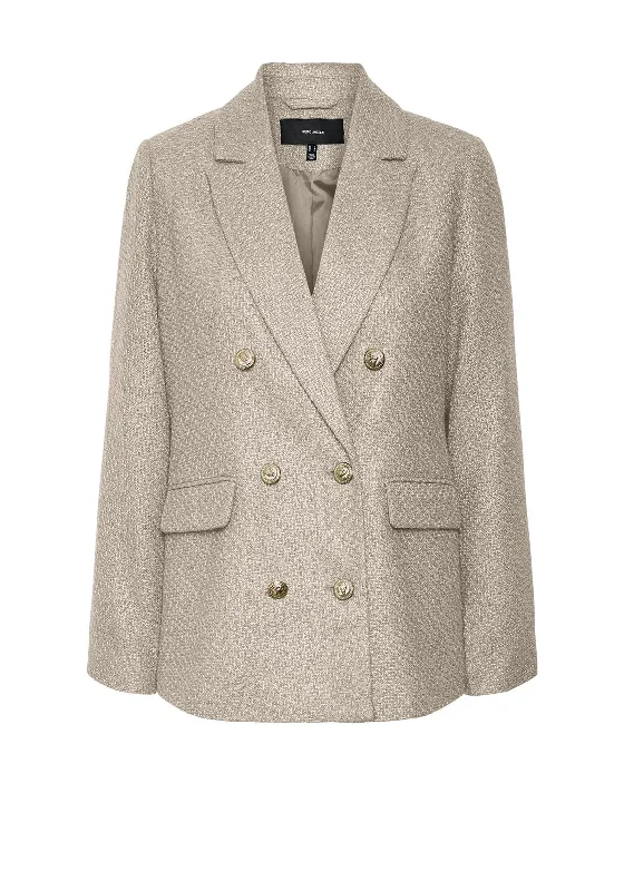 Vero Moda Brooke Textured Blazer Jacket, Oatmeal