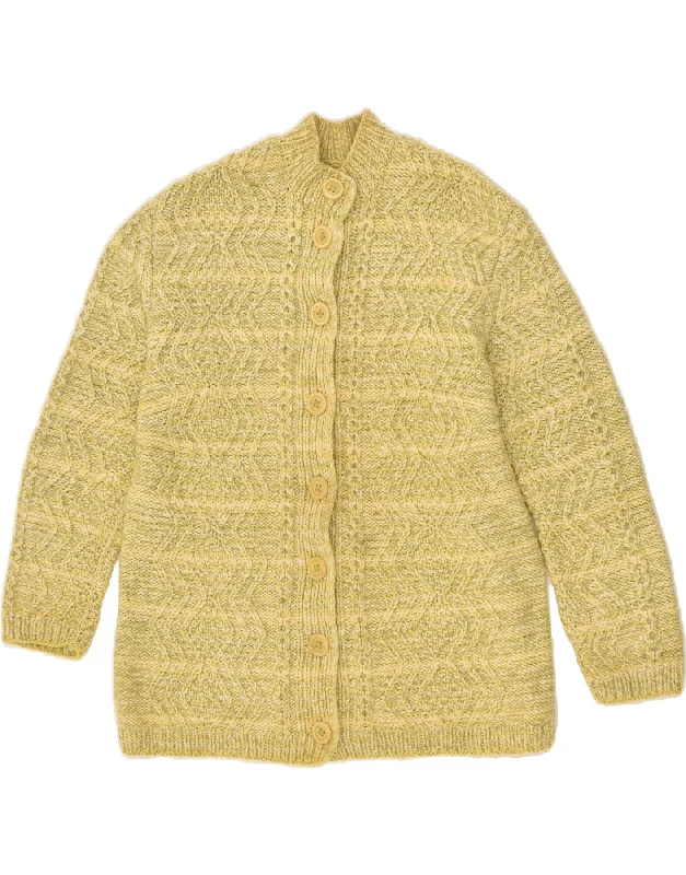 VINTAGE Womens Cardigan Sweater UK 20 2XL Yellow