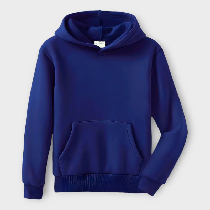 Winter Basic Royal Blue Hoodie For Women's