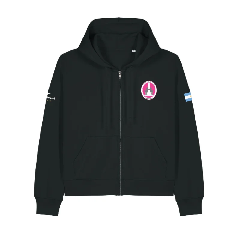 Pink Polo Cup 2024 Black Women's Zip Hoodie