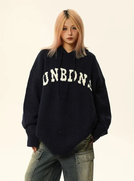 UNBDNS Hooded Knit Sweater Jacket