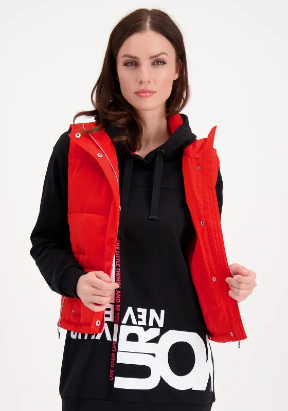 Monari Short Quilted Gilet, Red