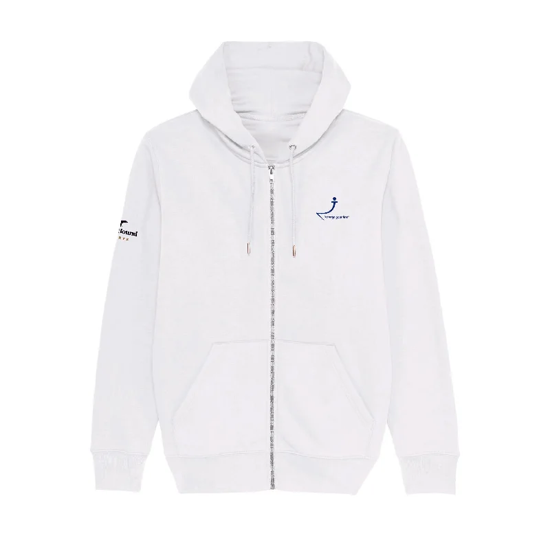 Power of Polo White Zip Hoodie