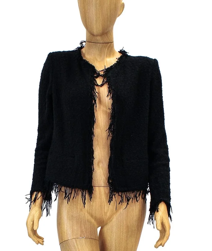 Knitted Fringe Blazer