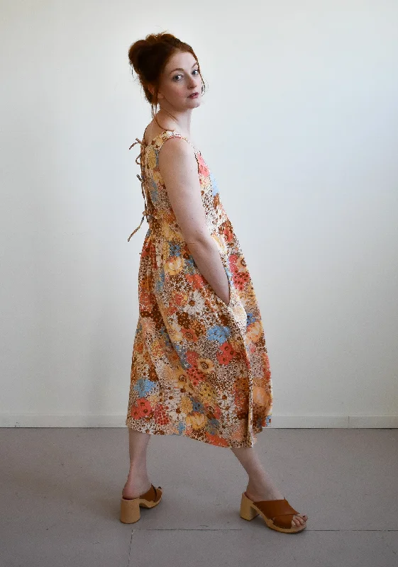 Gwendolyn Dress in 70s Saffron Floral