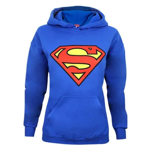 Superman Womens/Ladies Shield Logo Hoodie