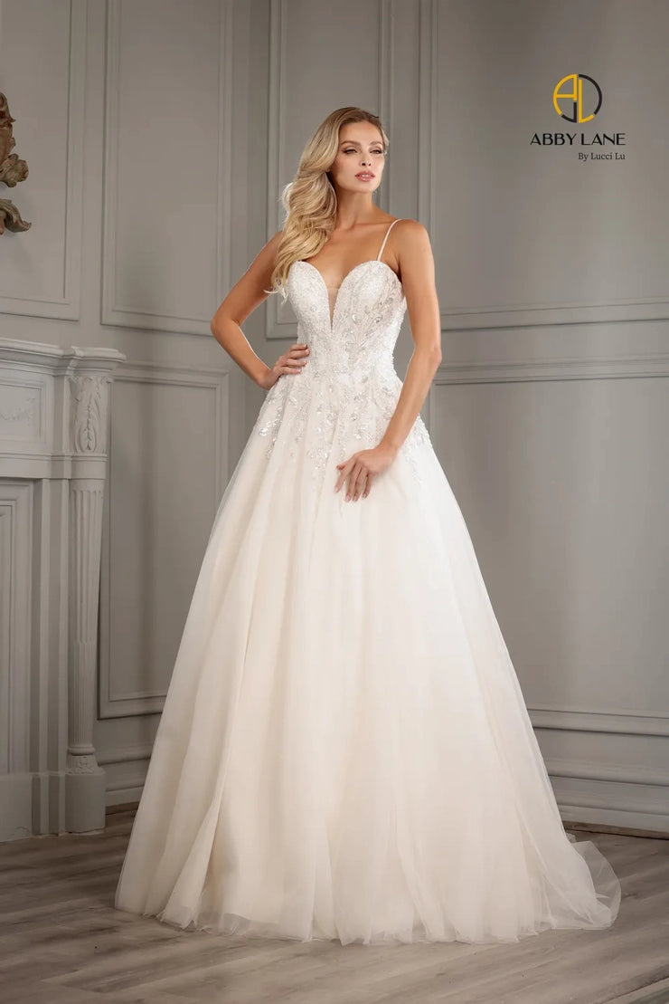 Abby Lane Bridal 97177 Wedding Dress Size 4, 14 Ivory/Champagne