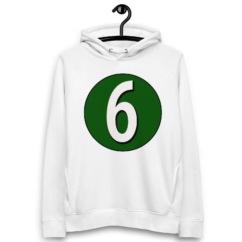 Unisex pullover hoodie: White on Hunter Green 6