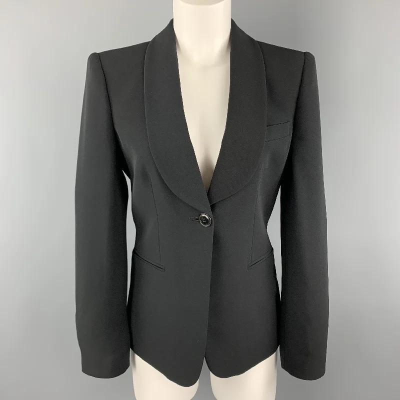 GIORGIO ARMANI Size M Black Shawl Collar Blazer