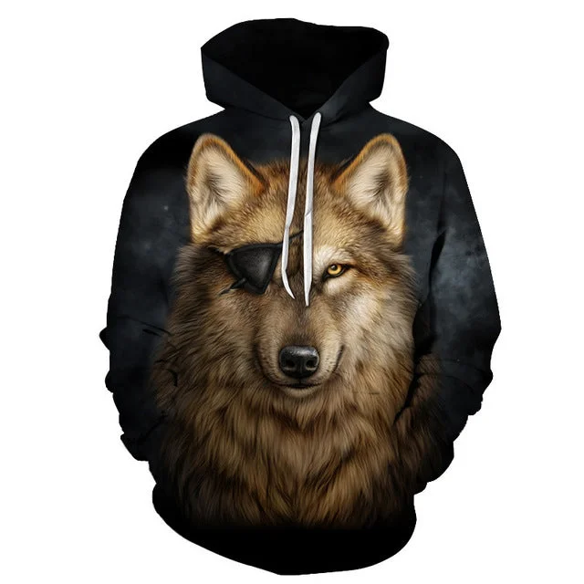 Wolf Eye Patch Hoodie