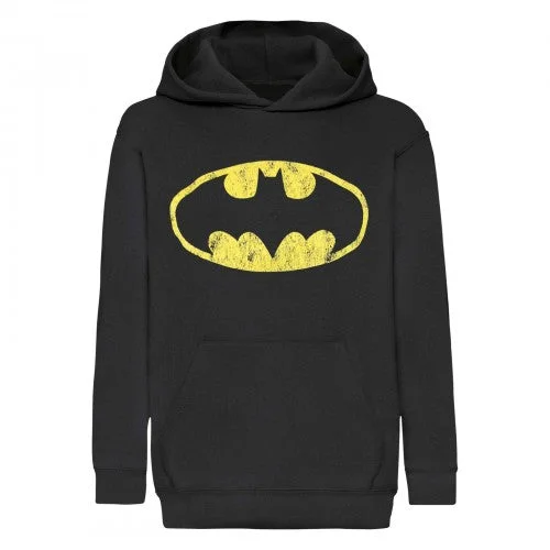 Batman Womens/Ladies Distressed Logo Hoodie