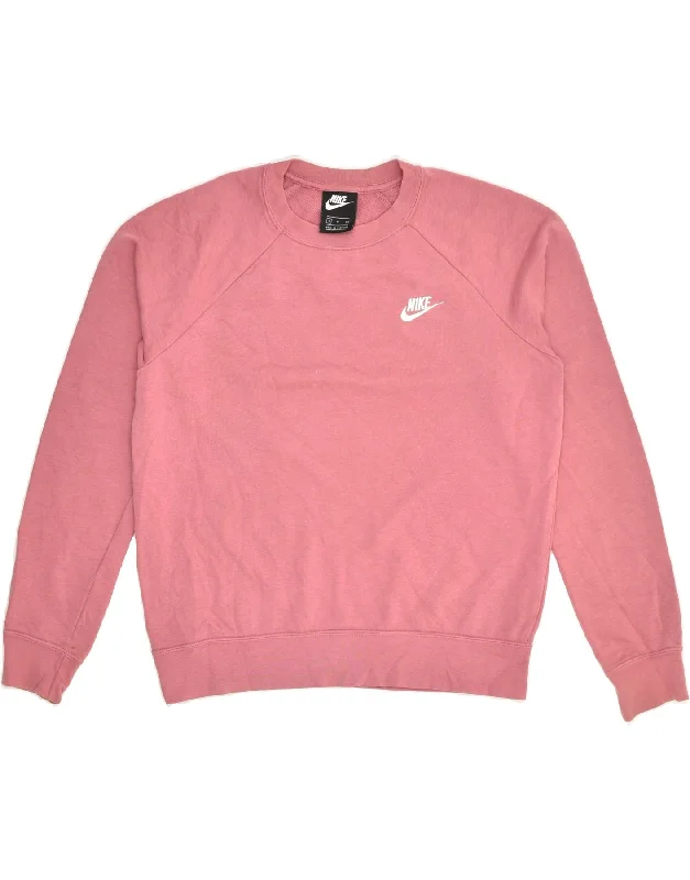 NIKE Womens Sweatshirt Jumper UK 8 Small Pink Cotton