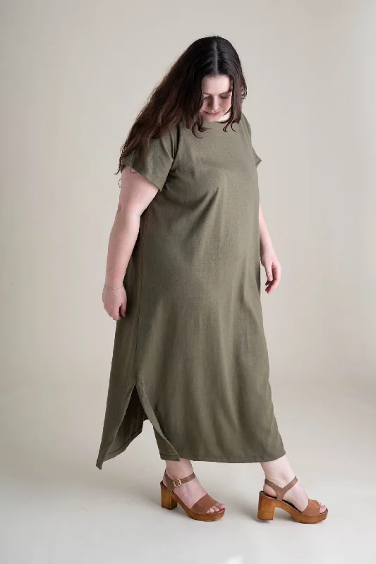 Cairo Dress in Moss