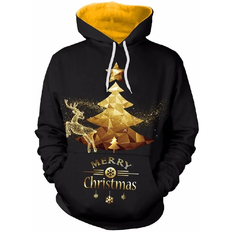 Gold Christmas Tree Hoodie