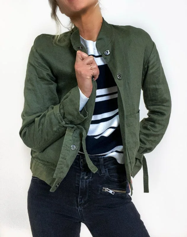 Lightweight Linen Army Jacket