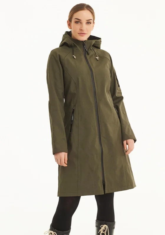 Ilse Jacobsen Rain 37 Long Raincoat, Army Green