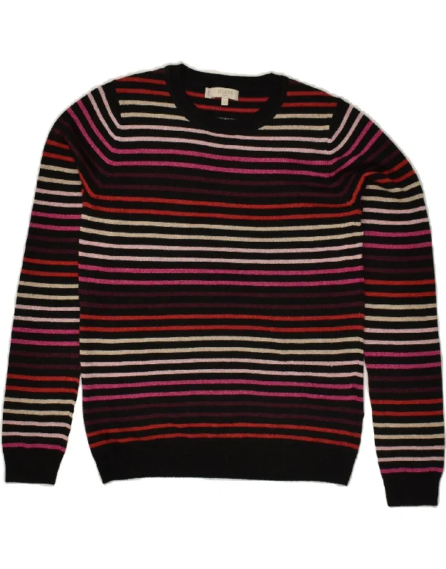 HOBBS Womens Crew Neck Jumper Sweater UK 10 Small Multicoloured Striped