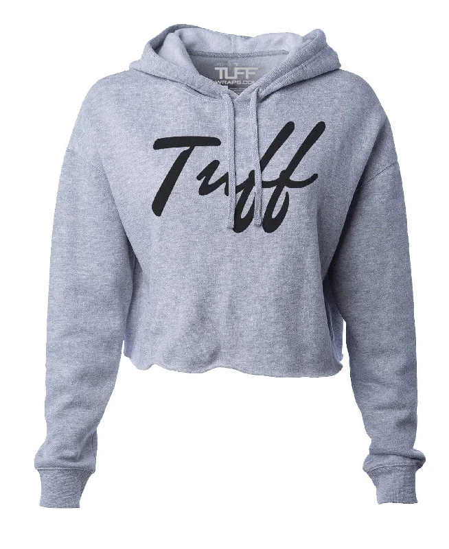 TUFF Thin Script Hooded Cropped Fleece