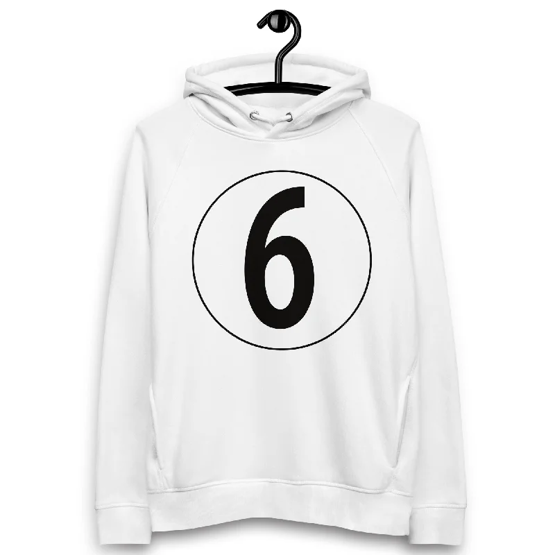 Unisex pullover hoodie: Black on White 6