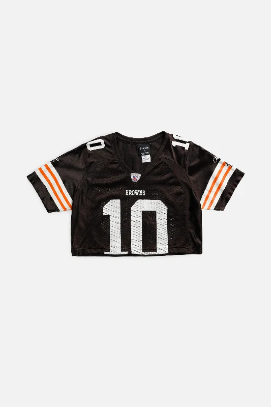 Rework Crop Cleveland Browns NFL Jersey - S