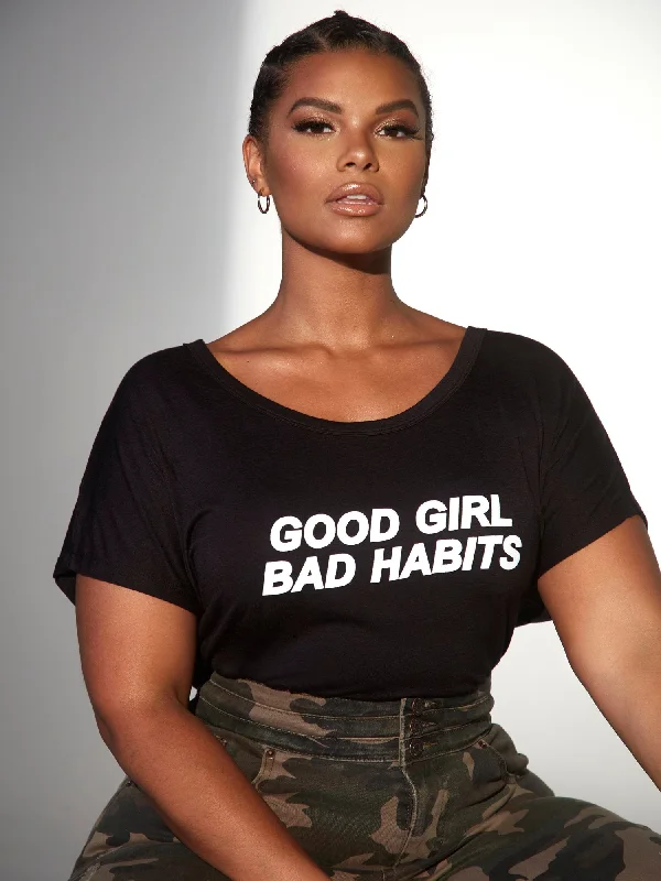 Good Girl Bad Habits Laser Tee