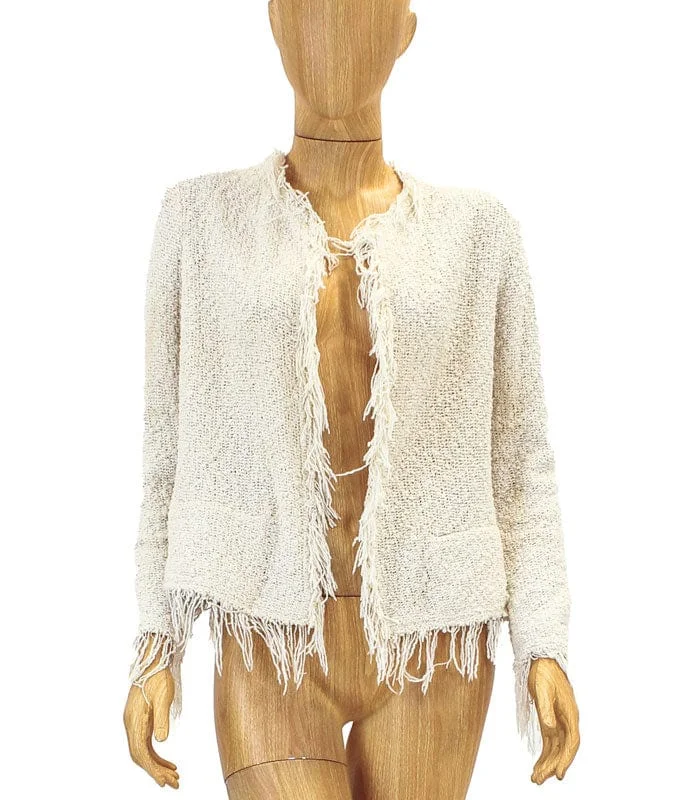 Knitted Fringe Blazer