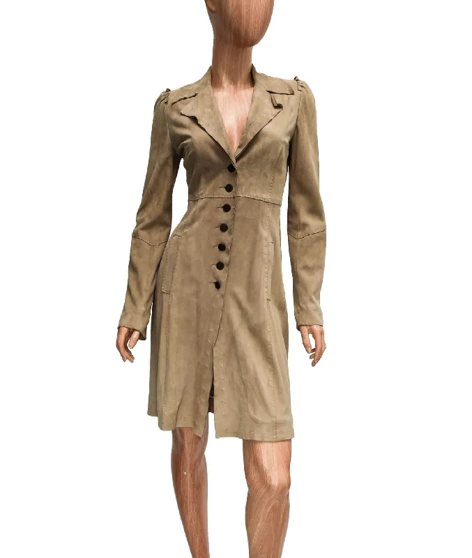 Suede Trench Coat