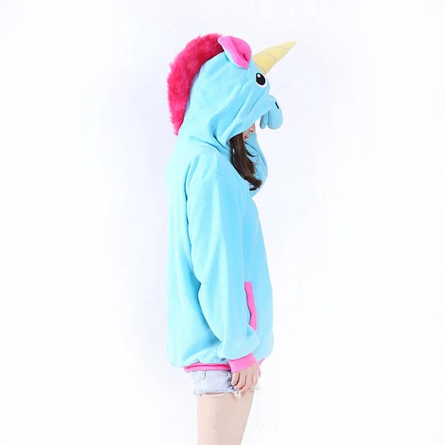 Blue Unicorn Hoodies