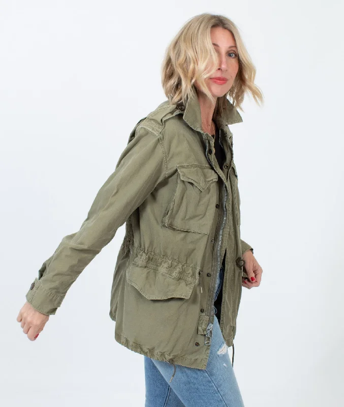 Cotton Twill Military Jacket