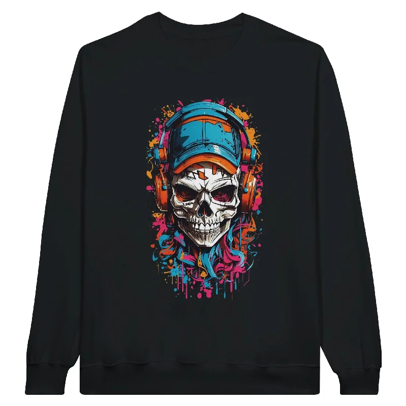 Urban Graffiti Skull Unisex Crewneck Sweatshirt