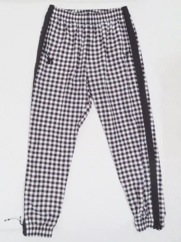 gingham track pants