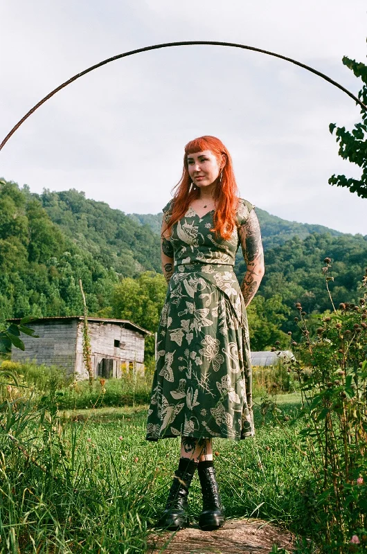 Xena Dress in Emerald Woodland Wonder