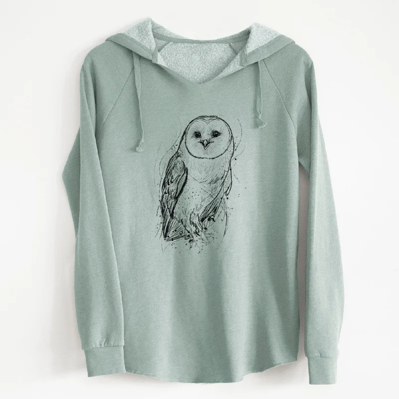 Barn Owl - Tyto alba - Cali Wave Hooded Sweatshirt