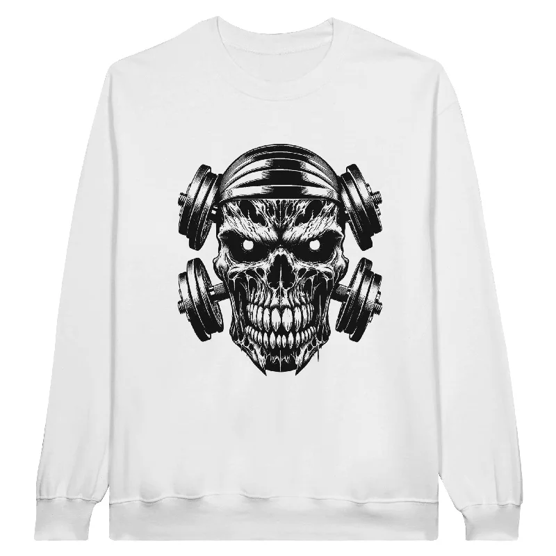 Skull Evil Barbells Unisex Crewneck Sweatshirt