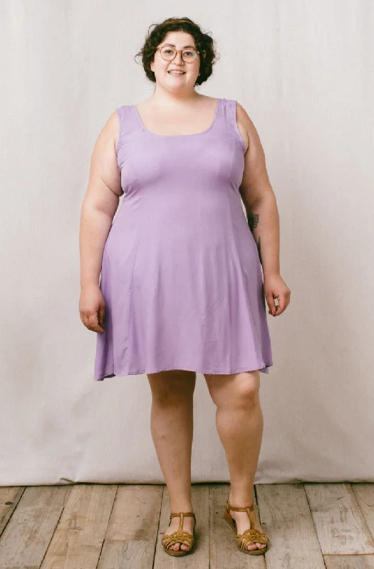 Delana Dress in Lilac Challis