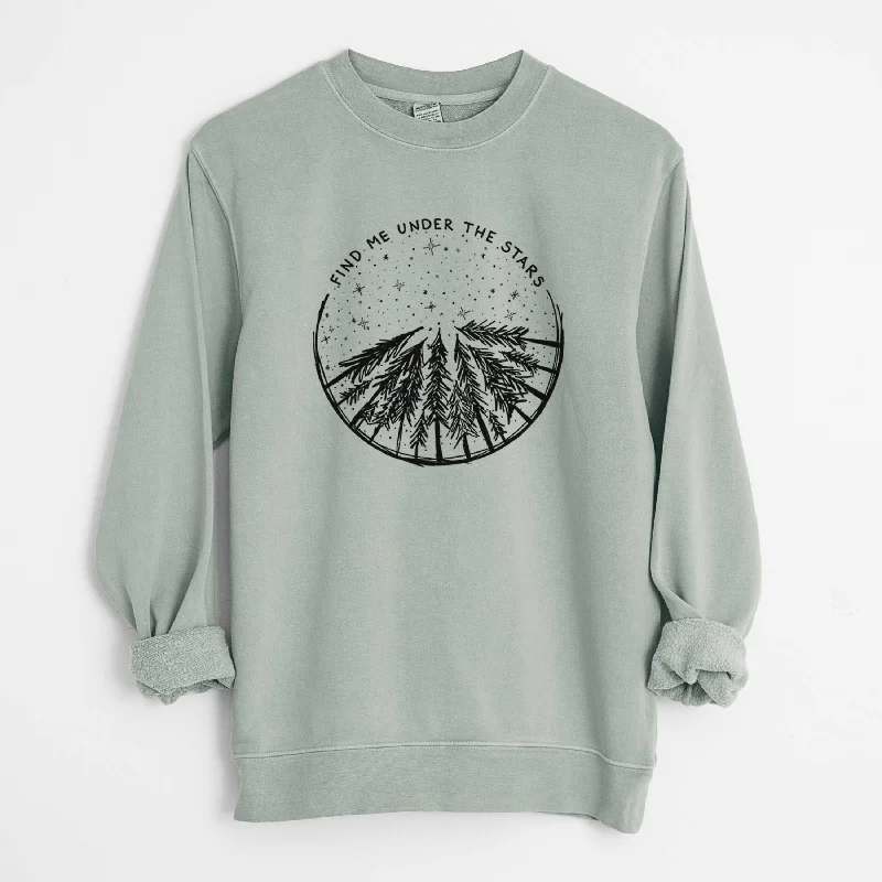 Find Me Under the Stars - Unisex Pigment Dyed Crew Sweatshirt