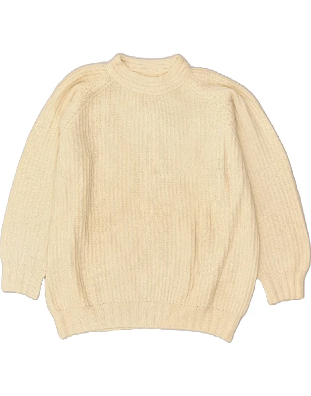 VINTAGE Womens Turtle Neck Jumper Sweater UK 18 XL Beige