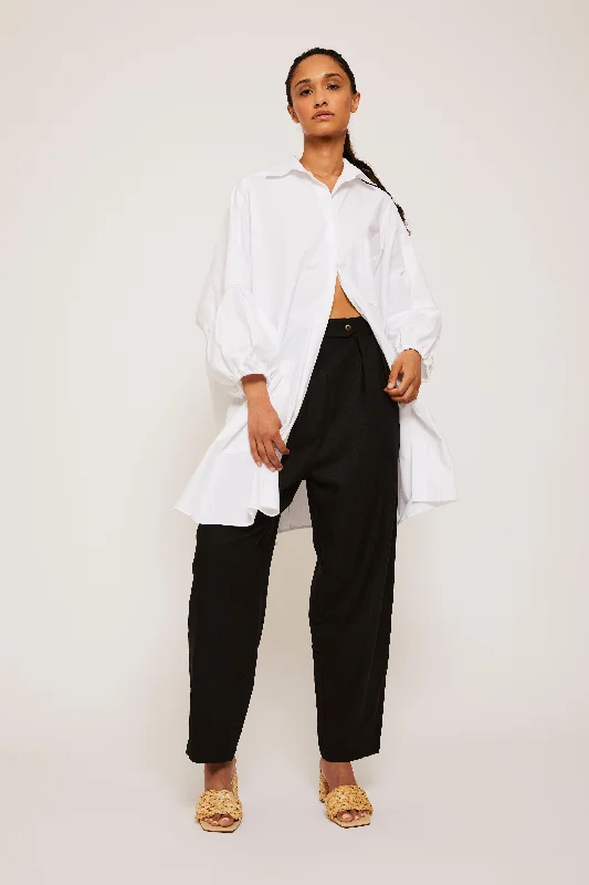 Cotton Smock Blouse - White