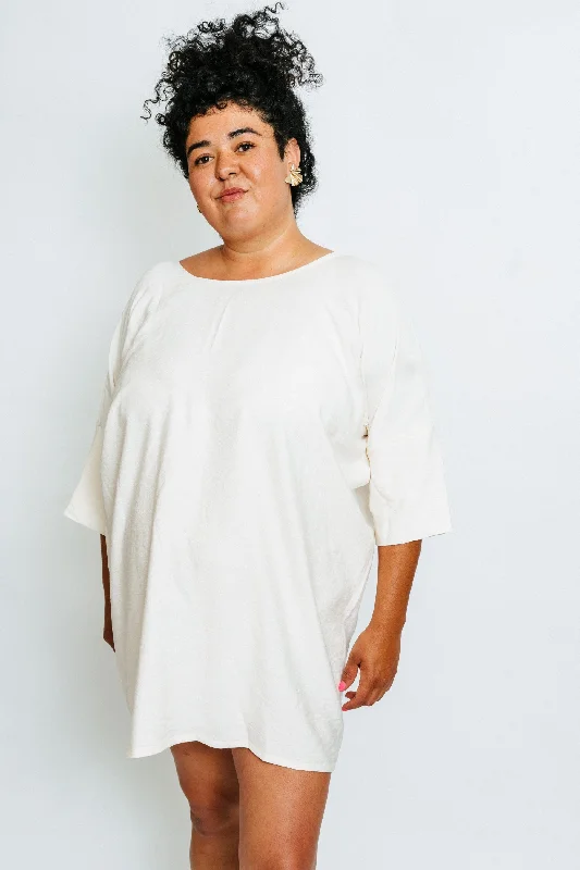 Cream Woven Batwing Dress