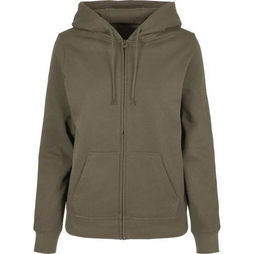 Build Your Brand Womens/Ladies Basic Full Zip Hoodie